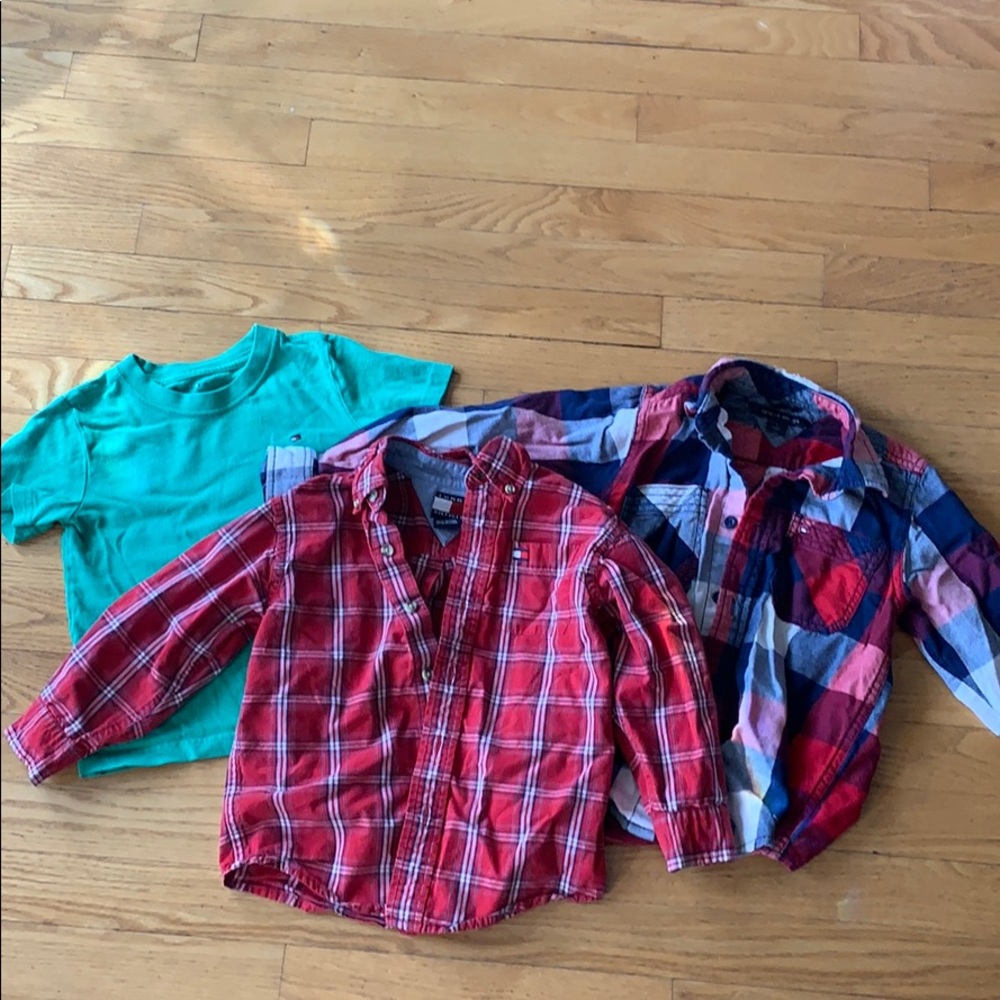 3 boys Tommy Hilfiger size 4 shirts